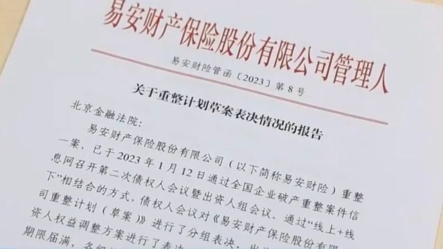 全国首例保险公司重整案