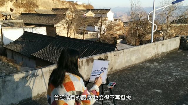 伴着夕阳西下,慢慢的画的一幅画,春光无限好,时光等旧人