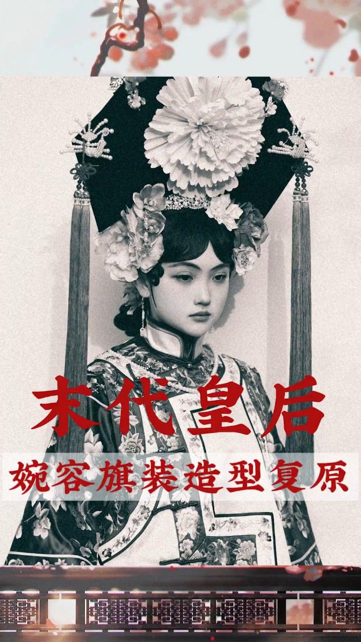 我复原了婉容皇后旗装大拉翅造型?