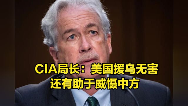 CIA局长宣称:美国援助乌克兰不但无害,还有助于威慑中方