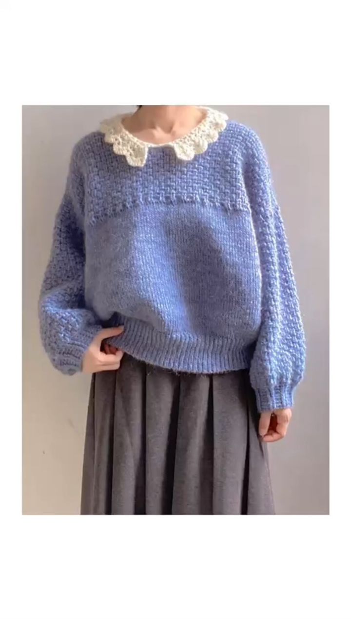 春颜钩针毛衣编织视频教程