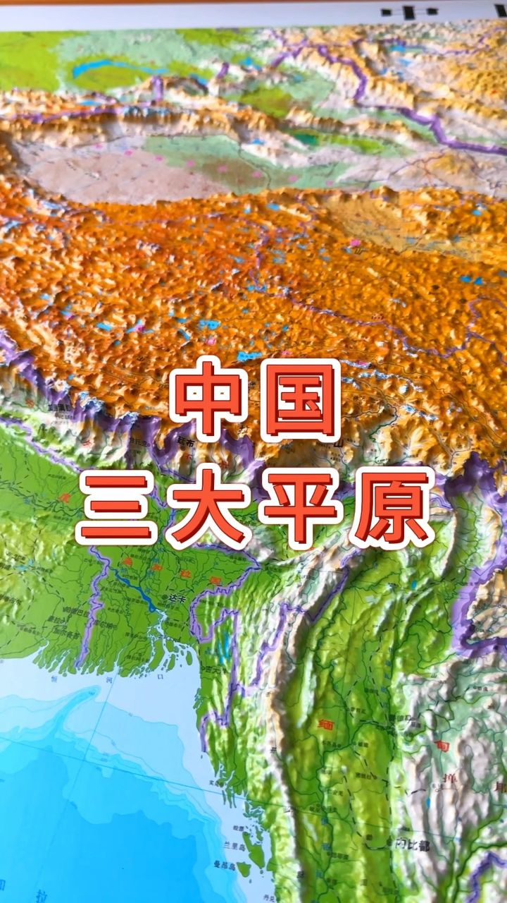 东北平原,华北平原,长江中下游平原 #地形图 #地理