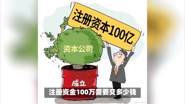 注册资金100万需要交多少钱?