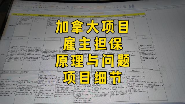 加拿大雇主担保原理与项目简介