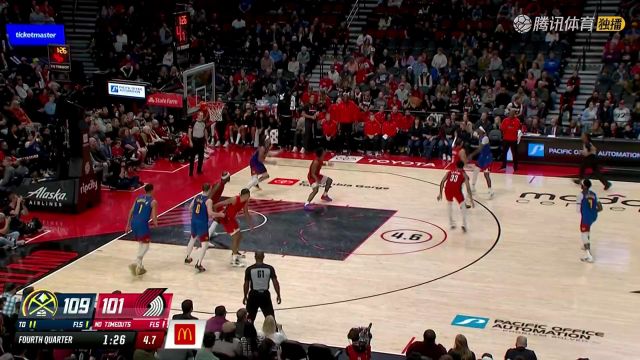 2023/24赛季NBA常规赛：掘金 VS 开拓者 全场回放