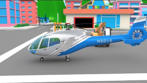《汽车世界救援行动第1季》第01集直升机坠毁在废弃医院工程车来救援