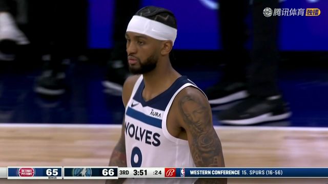 2023/24赛季NBA常规赛：活塞 VS 森林狼 全场回放