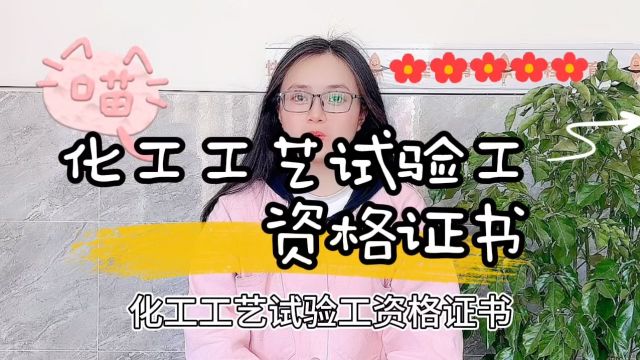 化工工艺试验工资格证书「快程教育」