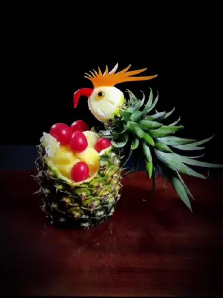 也能做出创意好看的摆盘 #摆盘技巧 #菠萝 #凤梨 #果蔬造型 #治愈系