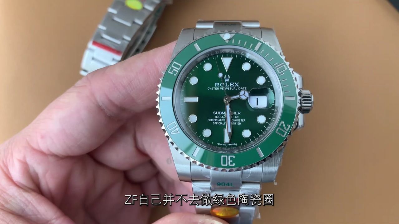 zf绿水鬼 黑水鬼 904钢 40毫米 自产3135机芯