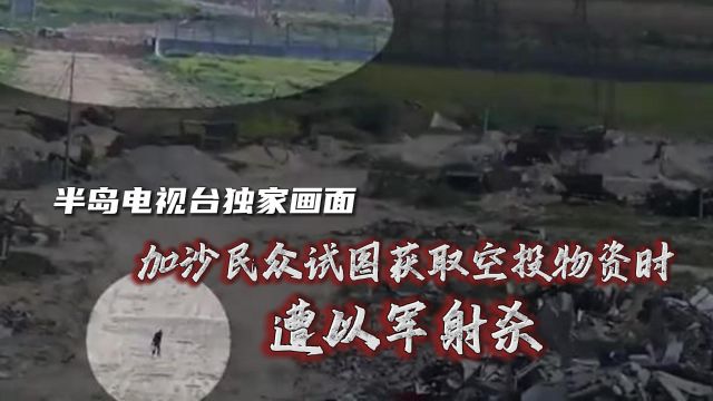 半岛电视台画面:加沙民众试图获取空投物资时遭以军射杀