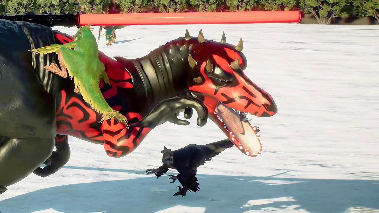 狂暴龙(黑武士),终极龙,恐手龙—游戏:侏罗纪世界进化