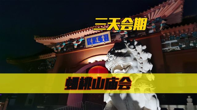 徐州夜逛庙会,蟠桃山宝莲寺,4月10日至12日