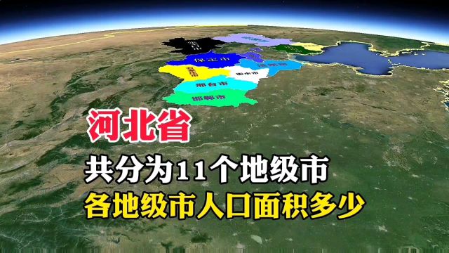 河北省,共分为11个地级市,各地级市人口面积多少