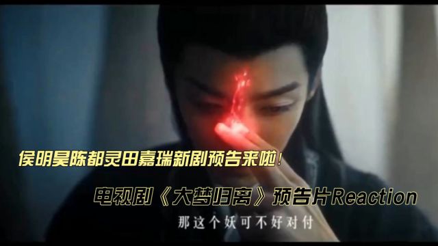 侯明昊陈都灵电视剧《大梦归离》预告片reaction