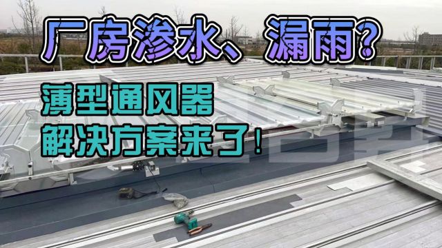 厂房渗水、漏雨?薄型通风器解决方案来了!