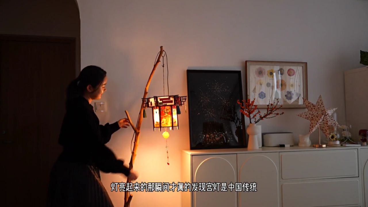 我用50根筷子改造了新年流麻宫灯!