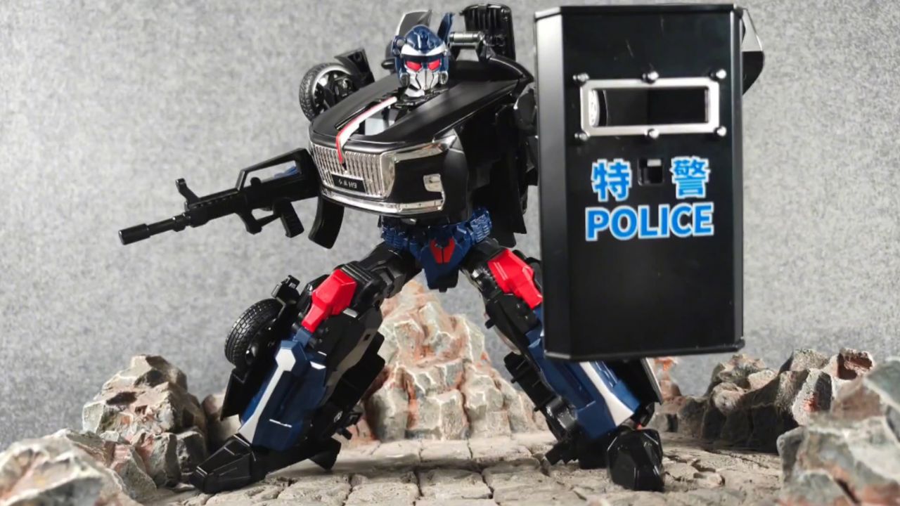 力将变形 1/24 红旗h9 变形金刚 红旗特警