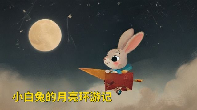 纸飞机也能飞到月球!小白兔跳跳的月亮环游记!