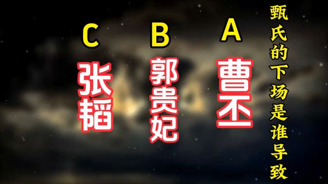 甄氏的下场到底是谁导致的?