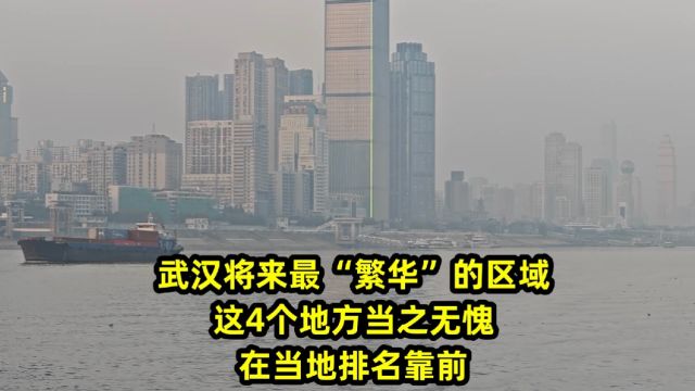 武汉将来最“繁华”的区域,这4个地方当之无愧,在当地排名靠前