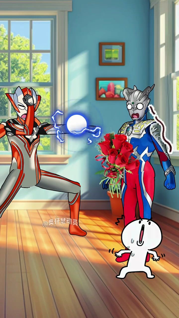 格丽乔的激光攻击可把赛罗吓坏了!