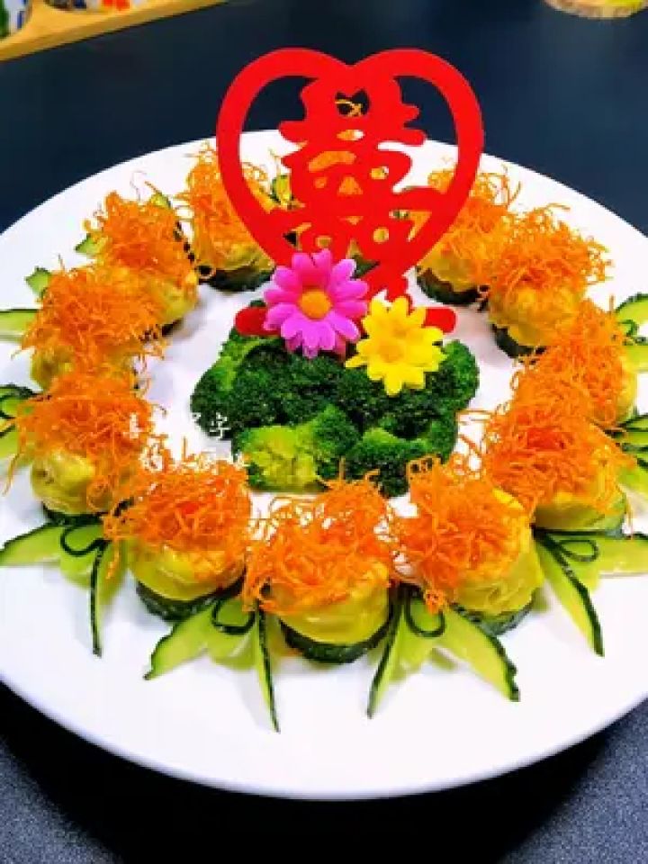 多款喜庆无纺布摆盘盘饰,家有喜事用起来简单喜庆又好看#美食 #凉菜摆