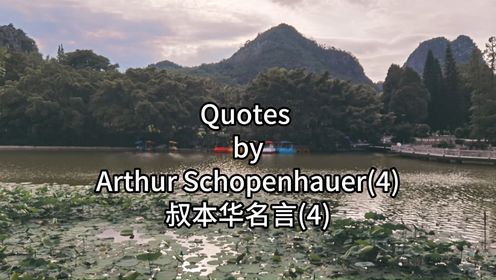 德国哲学家叔本华名言(4) Quotes by Schopenhauer(4)