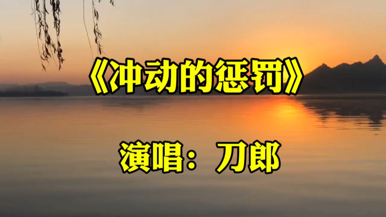 一首《冲动的惩罚》刀郎老师唱的好听,撕心裂肺,沧桑情深太感人了听哭