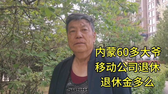 内蒙60多大爷,移动公司退休,退休金多么