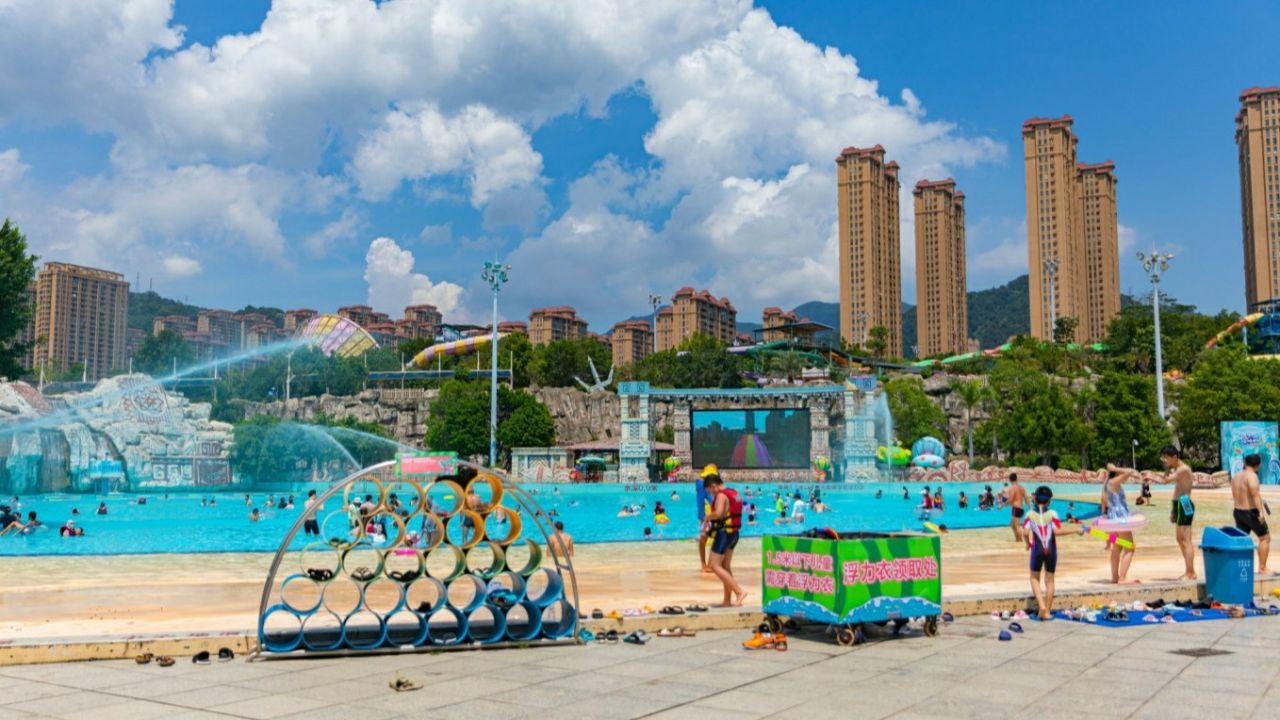 福州贵安水世界海皮岛,结合玛雅文化的水上乐园