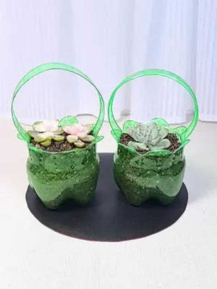 自制花盆 #手工 #变废为宝 #废旧瓶子做花瓶手工