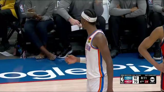 NBA季后赛：雷霆vs鹈鹕第4节英文原声回放
