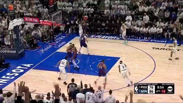 NBA季后赛：太阳vs森林狼第4节英文原声回放