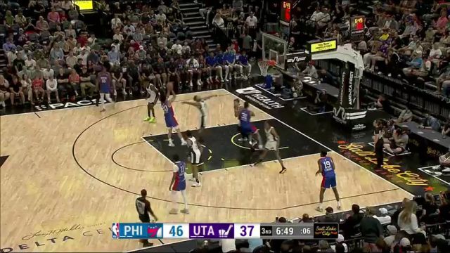 NBA夏季联赛：76人vs爵士第3节中文解说回放
