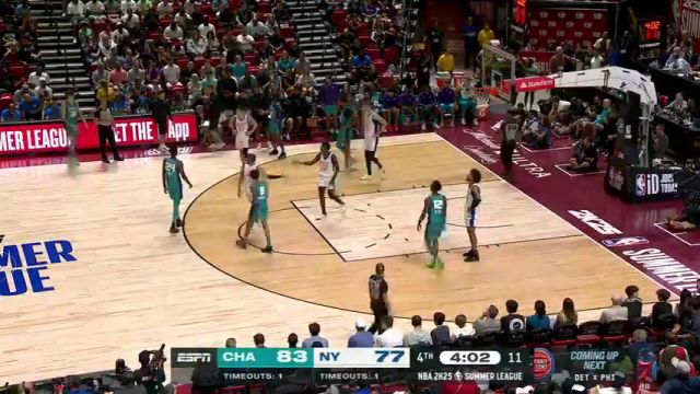 NBA夏季联赛：黄蜂vs尼克斯英文原声全场回放