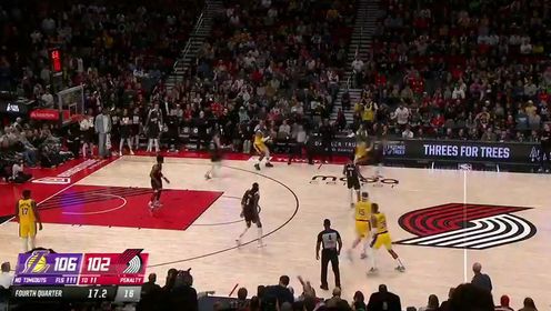 《NBA全场集锦》【回放】湖人vs开拓者第4节英文原声回放