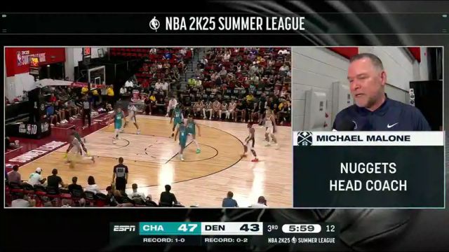 NBA夏季联赛：黄蜂vs掘金第3节中文解说回放