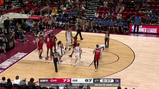 NBA夏季联赛：公牛vs勇士第4节中文解说回放