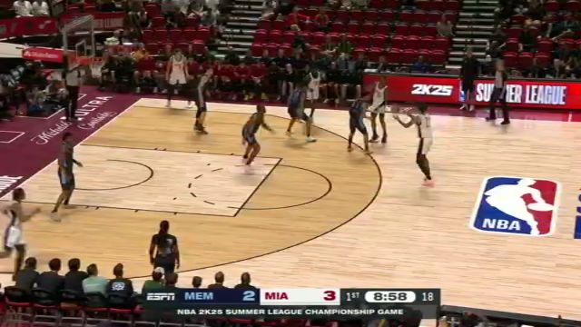 NBA夏季联赛：灰熊vs热火第1节英文原声回放