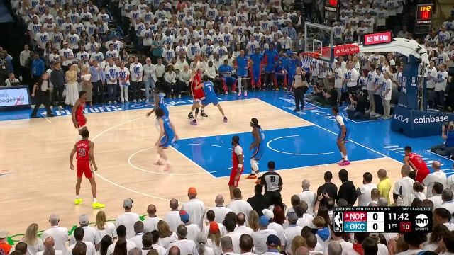 鹈鹕vs雷霆五佳球 霍姆格伦顶翻英格拉姆劈扣炸筐