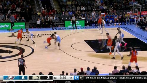 《NBA全场集锦》亚历山大人缝击地送出妙传 华莱士假动作点飞防守轻松上篮