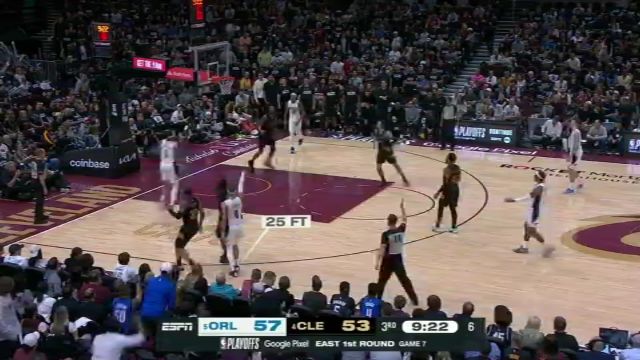 NBA季后赛：魔术vs骑士第3节英文原声回放