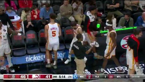 《NBA全场集锦》【回放】NBA常规赛：开拓者vs老鹰第2节英文原声回放