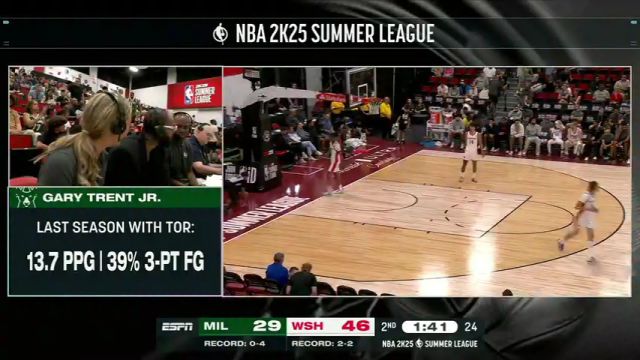 NBA夏季联赛：雄鹿vs奇才第2节中文解说回放