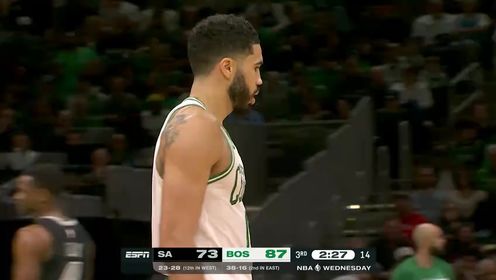 《波士顿凯尔特人》NBA常规赛：马刺vs凯尔特人第3节英文原声回放