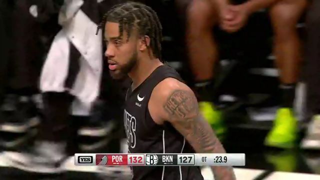NBA常规赛：开拓者vs篮网加时一中文解说回放
