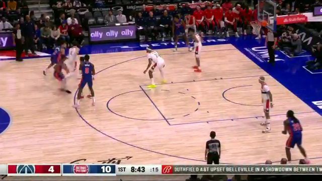 NBA常规赛：奇才vs活塞英文原声全场回放