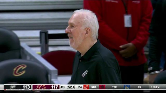 马刺vs骑士第4节英文原声回放