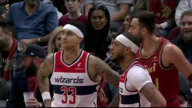 NBA常规赛：奇才vs骑士第2节中文解说回放